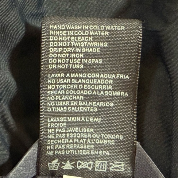 Tommy Hilfiger Swimsuit One Piece Color
Block Strapless Halter Navy Large NWT - Picture 10 of 12